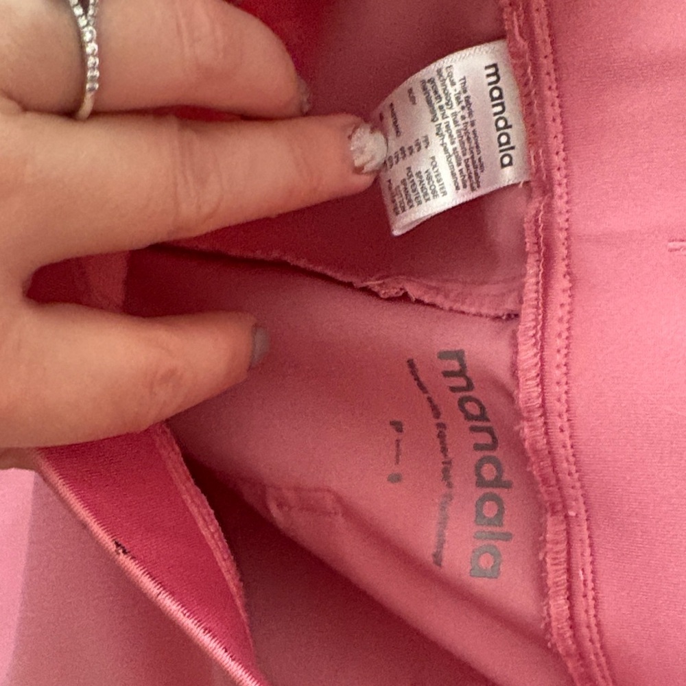 Mandala Bubblegum Pink Women's Scrub Set (small top, small-petite bottoms) - Picture 3 of 6